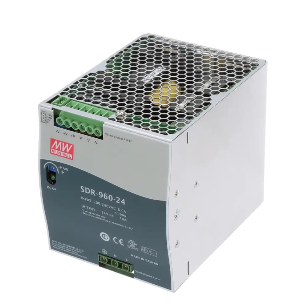 منبع تغذیه ریلی 24 ولت 40 آمپر SDR-960-24