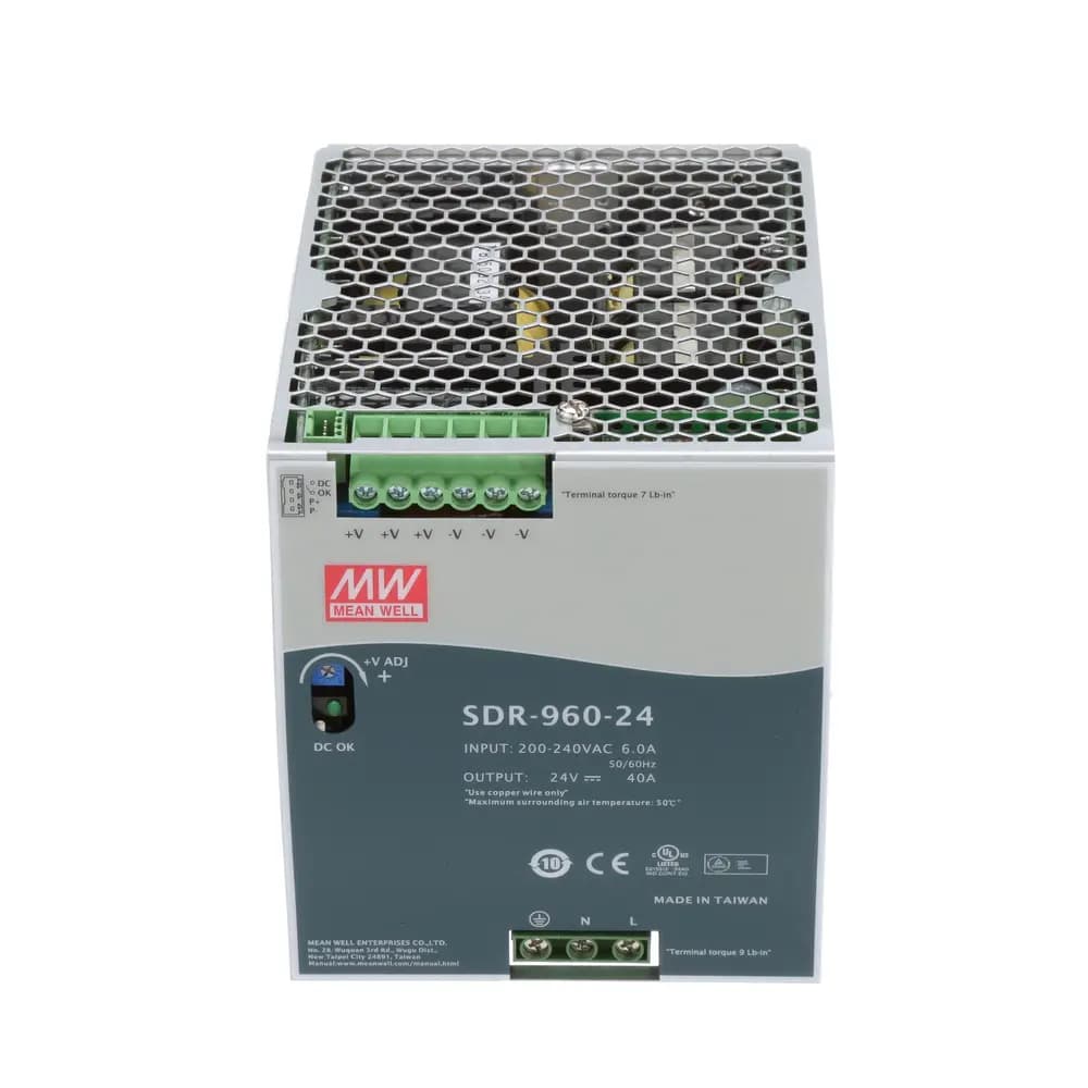 منبع تغذیه ریلی 24 ولت 40 آمپر SDR-960-24 — تصویر ۲