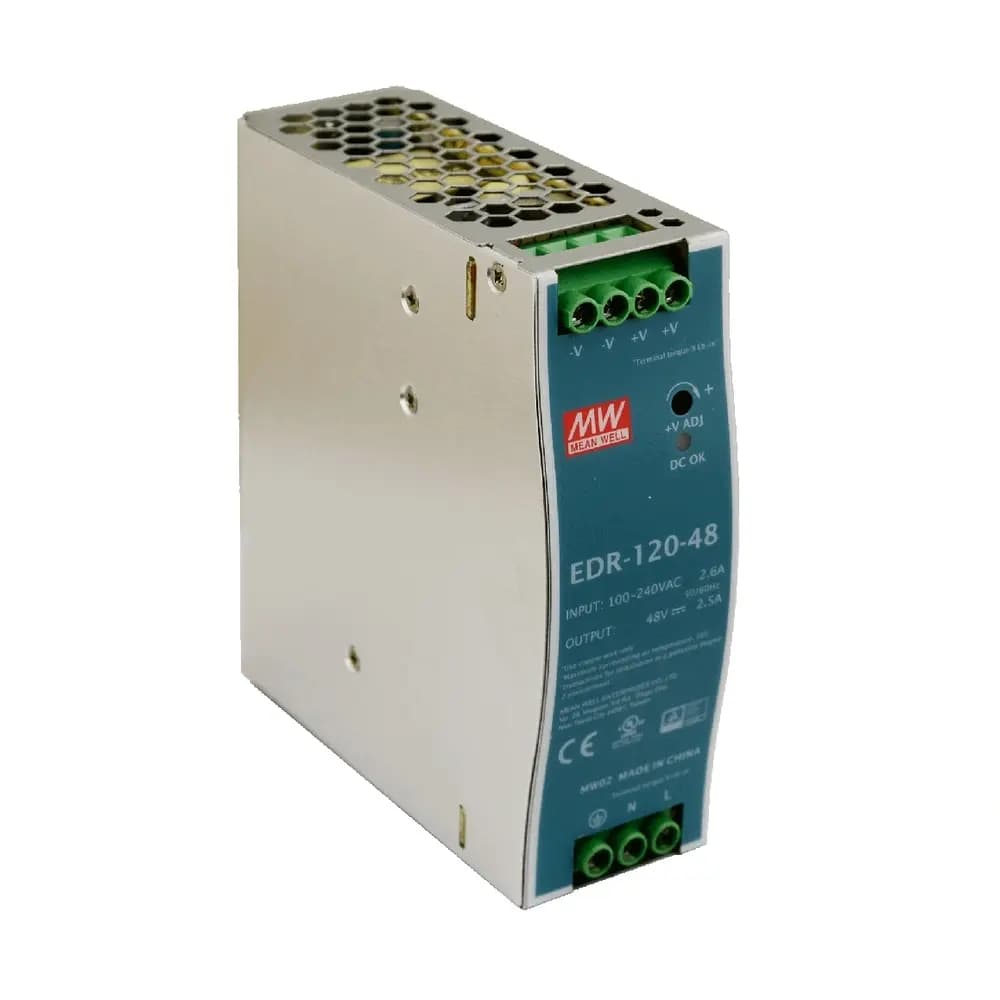 منبع تغذیه 48 ولت 2.5 آمپر EDR-120-48