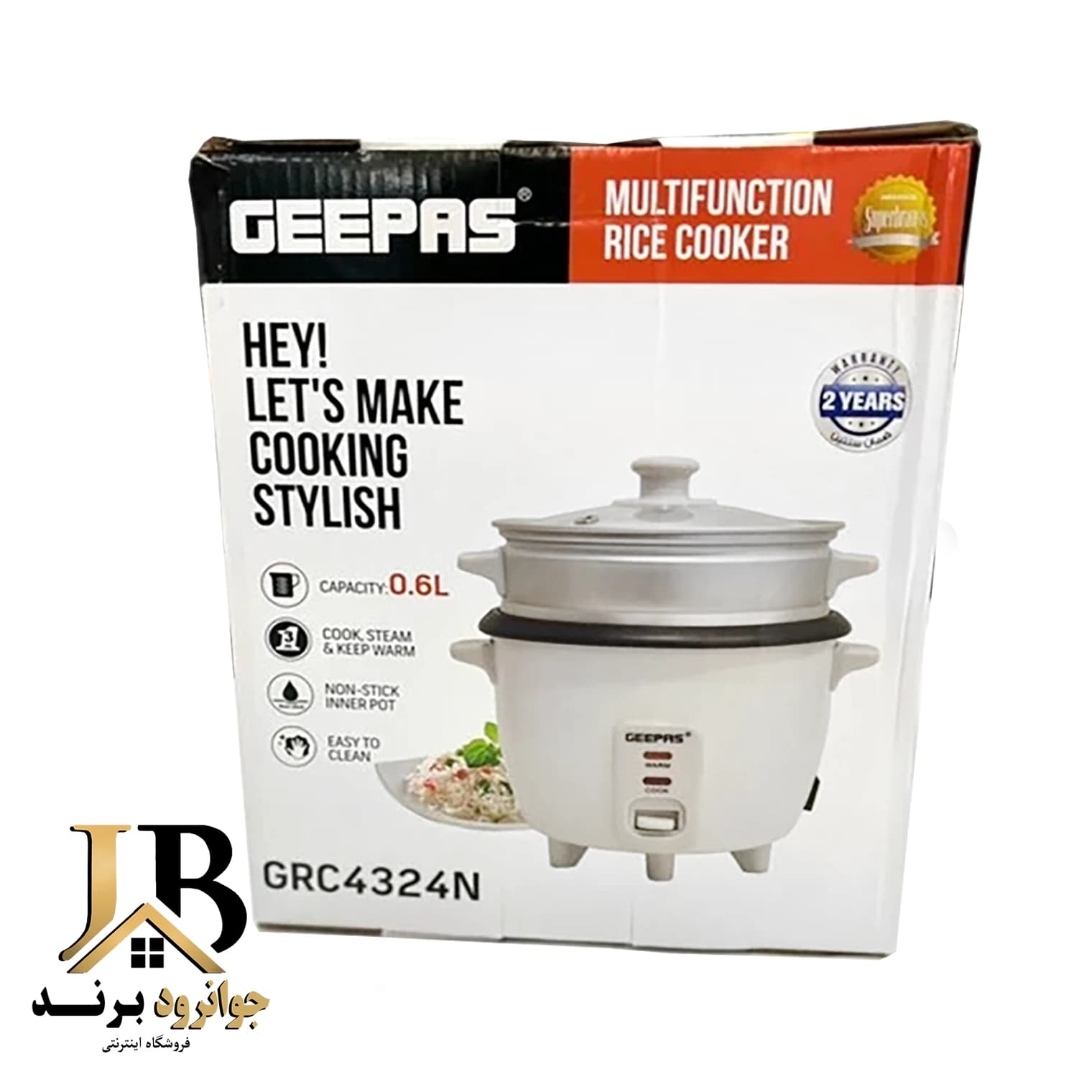 پلوپز بخارپز 0.6 لیتر جیپاس مدل Geepas GRC4324 — تصویر ۶