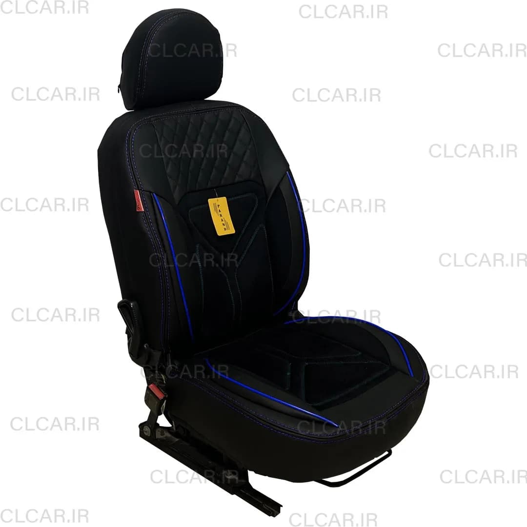 روکش صندلی طرح تایرون چرم و مخمل (سفارشی) مناسب رنو ال 90 کد (L90-TRM)