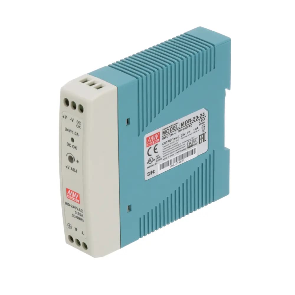 منبع تغذیه 24 ولت 1 آمپر MDR-20-24