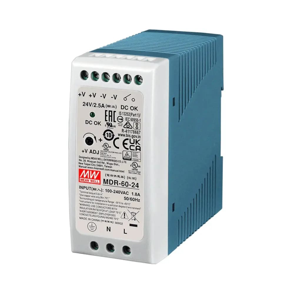 منبع تغذیه 24 ولت 2.5 آمپر MDR-60-24 — تصویر ۳