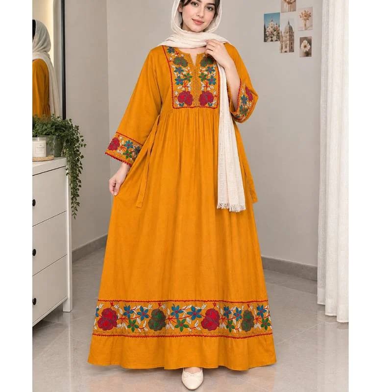 پیراهن ساحلی اورجینال گلدوزی وارداتی هندی/کد29896