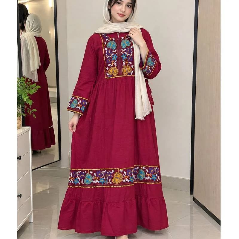 پیراهن ساحلی اورجینال گلدوزی وارداتی هندی/کد29896 — تصویر ۴