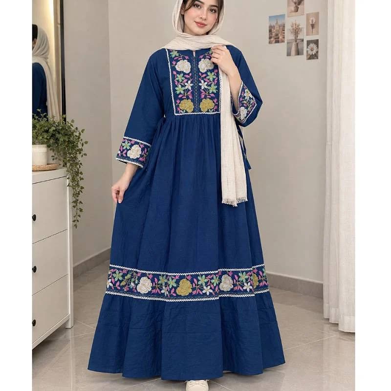 پیراهن ساحلی اورجینال گلدوزی وارداتی هندی/کد29896 — تصویر ۳