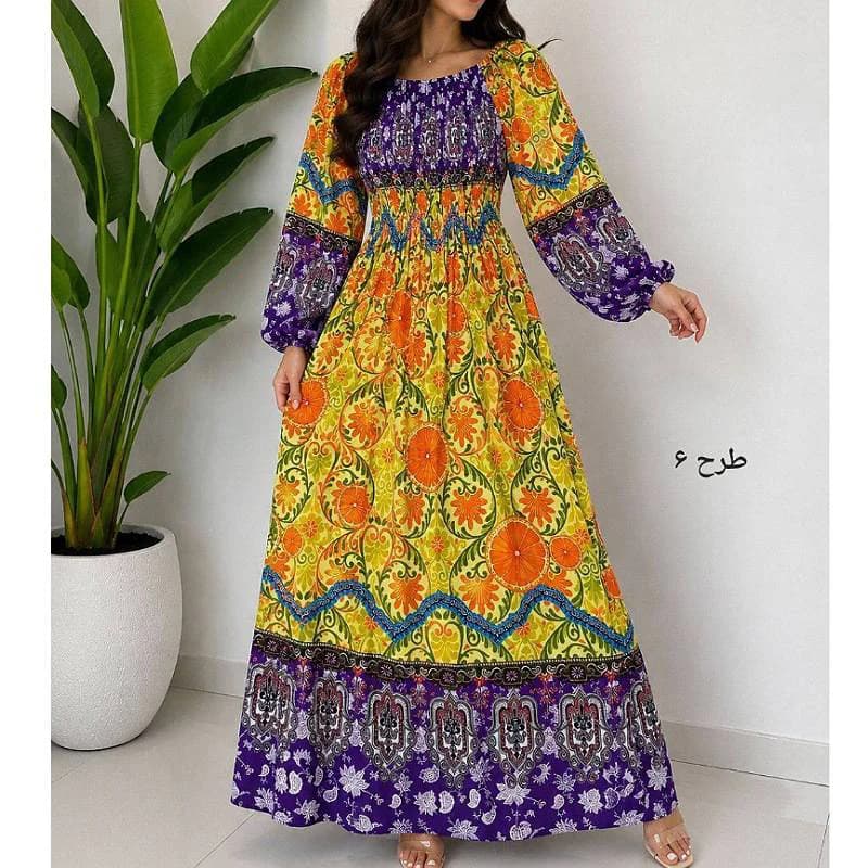 پیراهن ساحلی نخی حاشیه دار خارجی زنانه/کد29894 — تصویر ۶