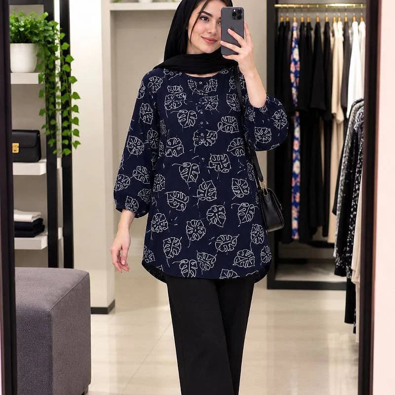 تونیک مانتویی نخی زنانه (خارجی )/کد29890