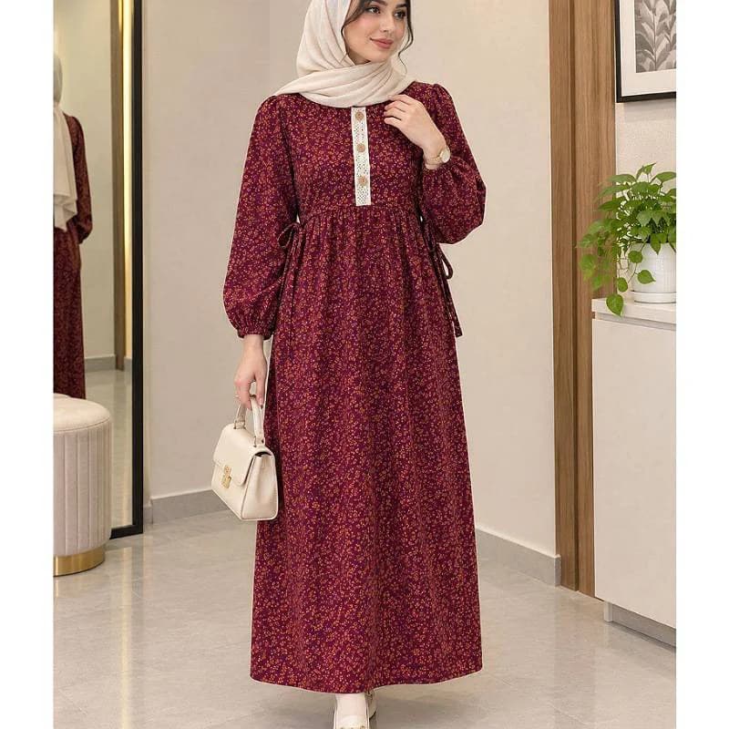 پیراهن ساحلی نخی گلدارزنانه وارداتی _کد29887 — تصویر ۳
