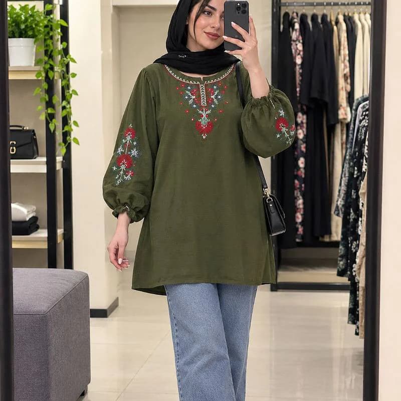 تونیک ابروبادگلدوزی وارداتی زنانه /کد29884 — تصویر ۳