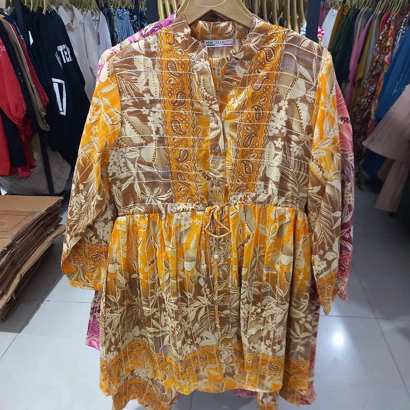 ست بلوزشلوار نخی گلدار وارداتی هندی زنانه /کد29877 — تصویر ۷