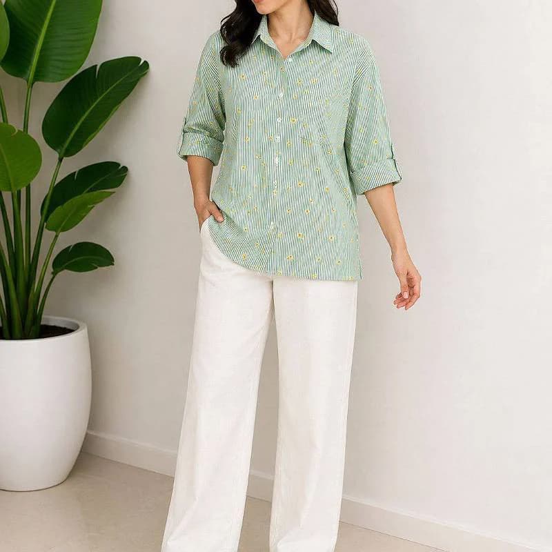 شومیز طرح بابونه زنانه خارجی /کد29875