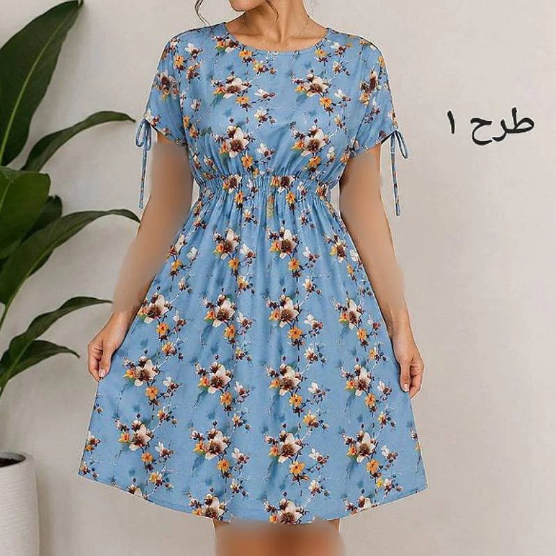 سارافن نخی گلدار کوتاه خارجی زنانه /کد29875