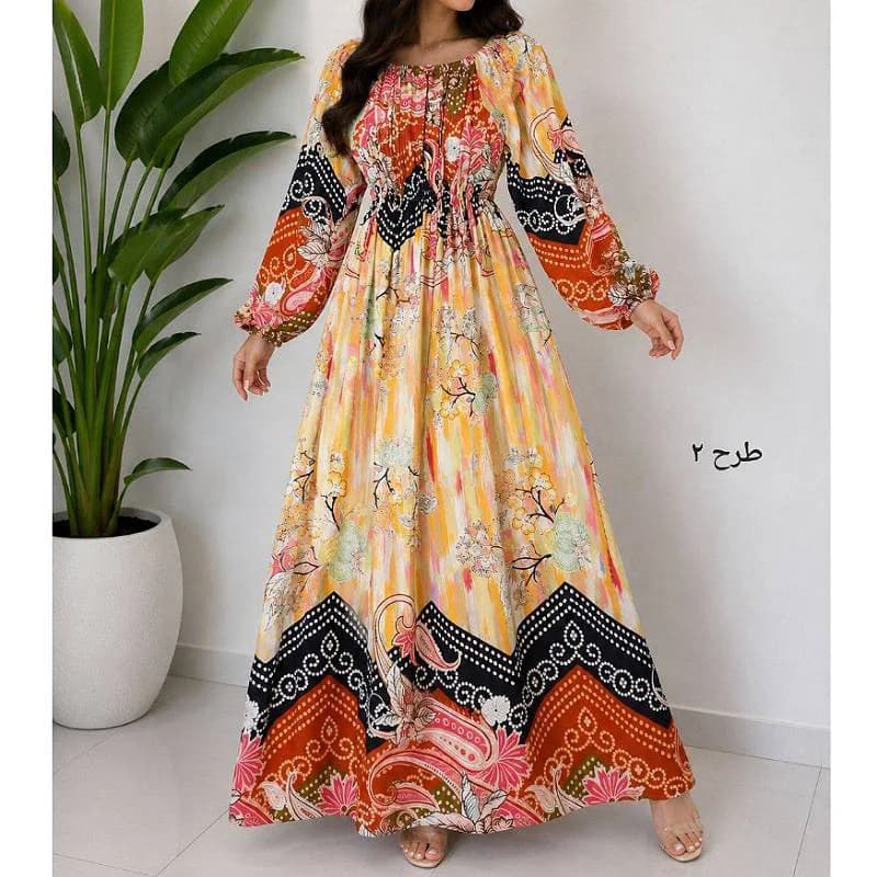 پیراهن ساحلی نخی حاشیه دار خارجی زنانه/کد29869 — تصویر ۳