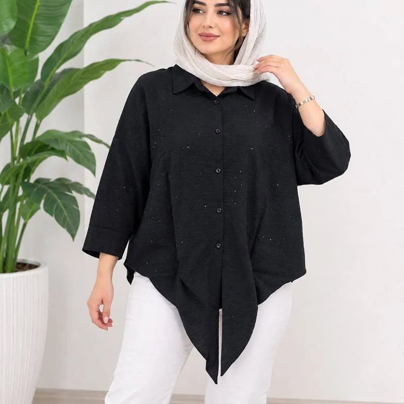 شومیز نگین دار مدل کره ای/کد29863