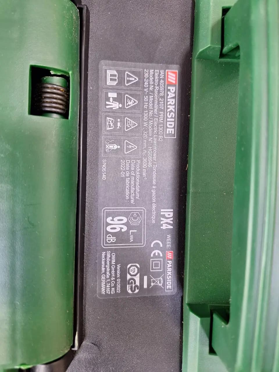 چمن زن پارکساید مدل Prm1300b2 — تصویر ۲