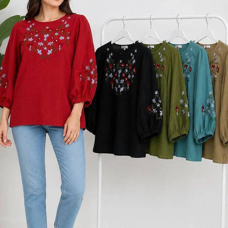 بلوز ابروباد گلدوزی وارداتی زنانه /کد29850 (تخفیف ویژه کامیاب) — تصویر ۳