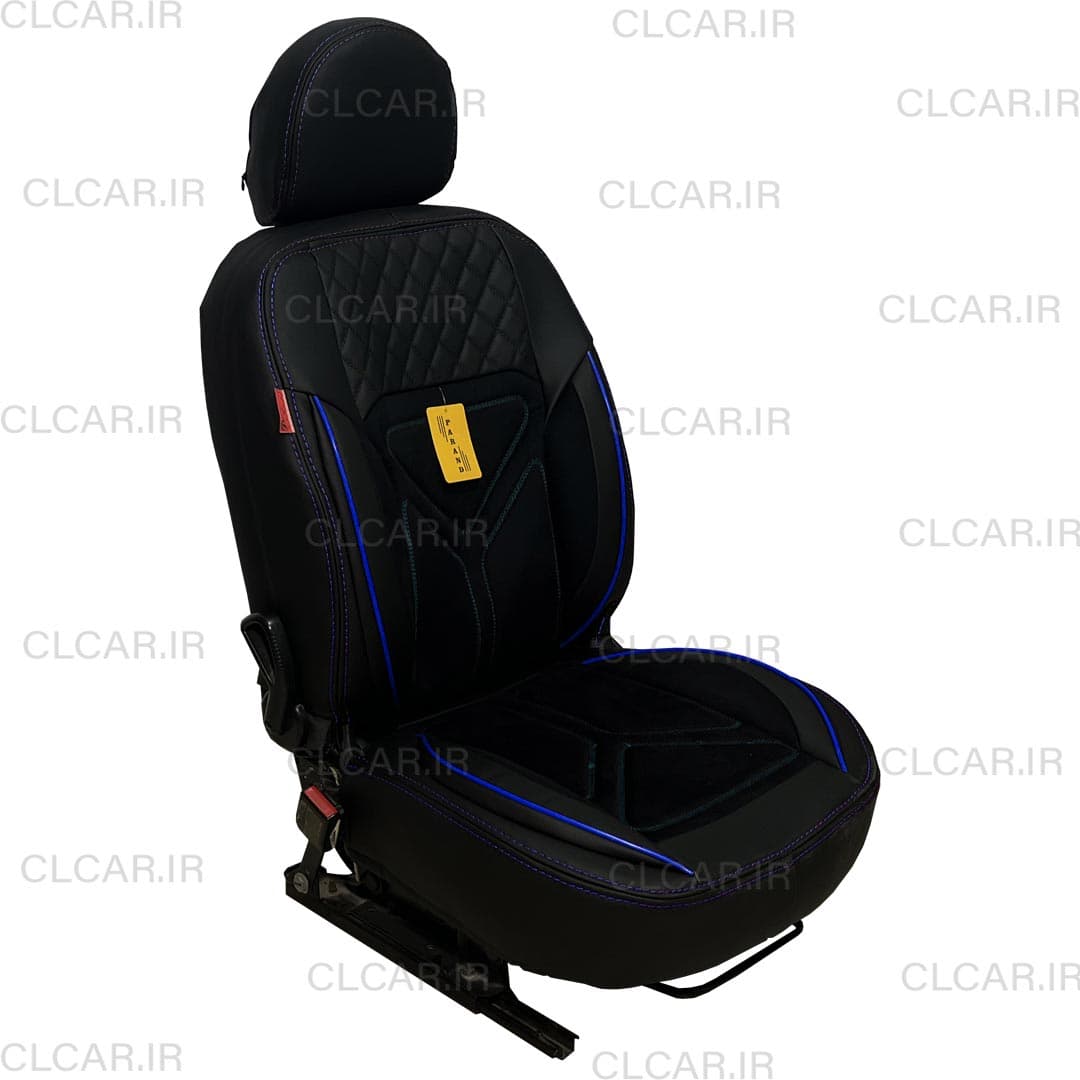 روکش صندلی طرح تایرون چرم و مخمل (سفارشی) مناسب پژو 207 کد (P07-TRM) — تصویر ۳