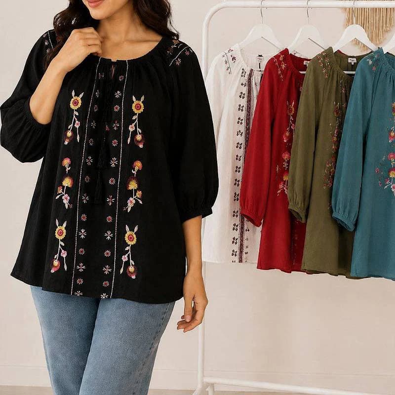 بلوز ابروباد گلدوزی وارداتی زنانه /کد29846