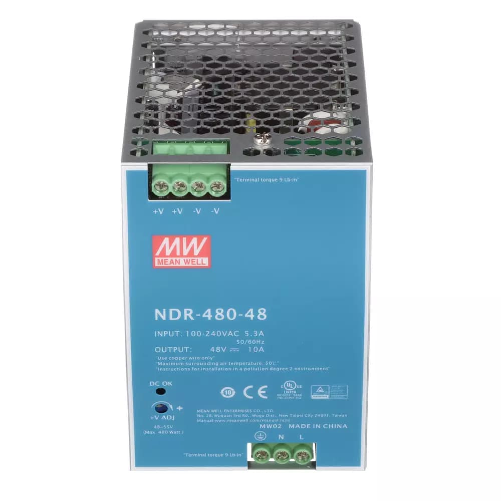 منبع تغذیه 48 ولت 10 آمپر NDR-480-48 — تصویر ۲