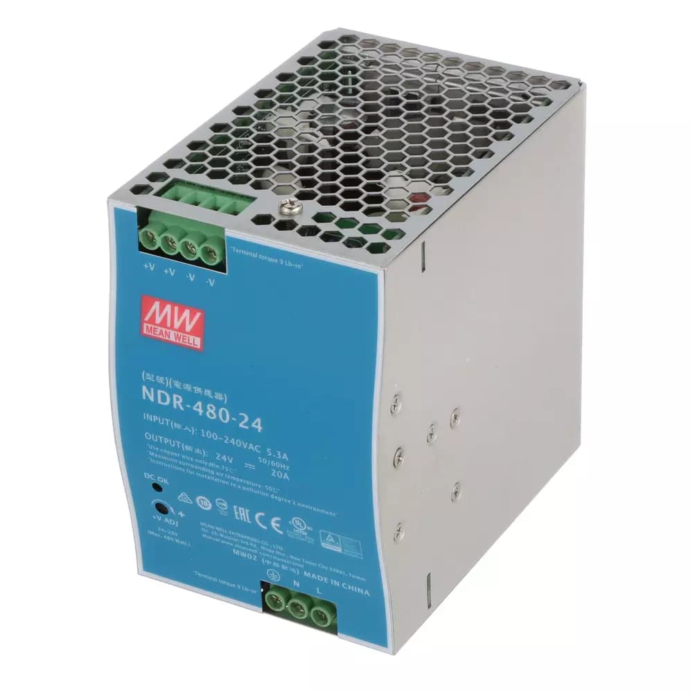 منبع تغذیه ریلی 24 ولت 20 آمپر NDR-480-24 — تصویر ۴