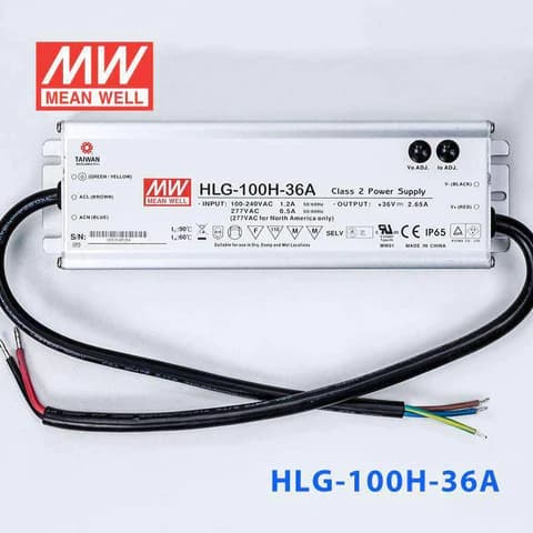 LED درایور HLG-100H-36A — تصویر ۲