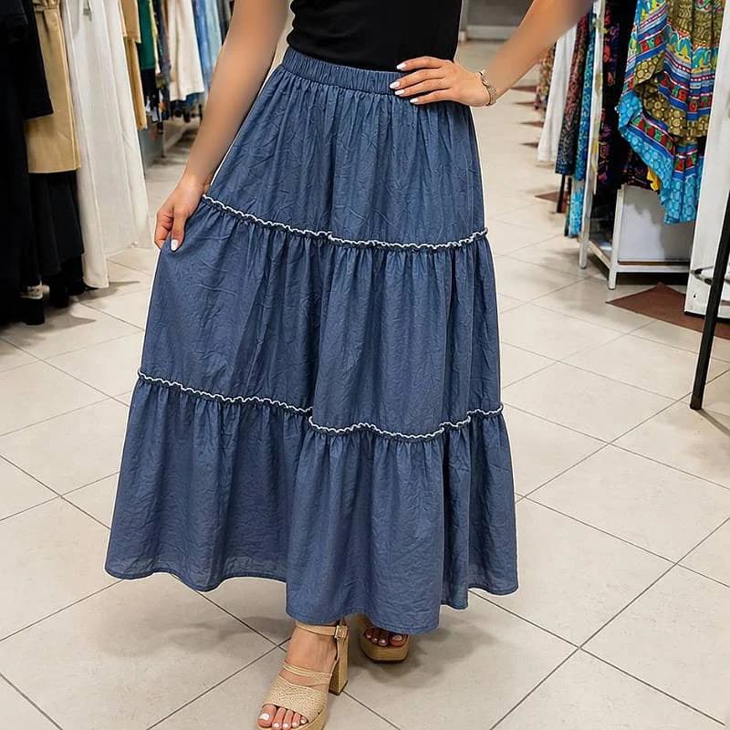 دامن نخی طبقه ای زنانه طرح عروسکی /کد29814 — تصویر ۵