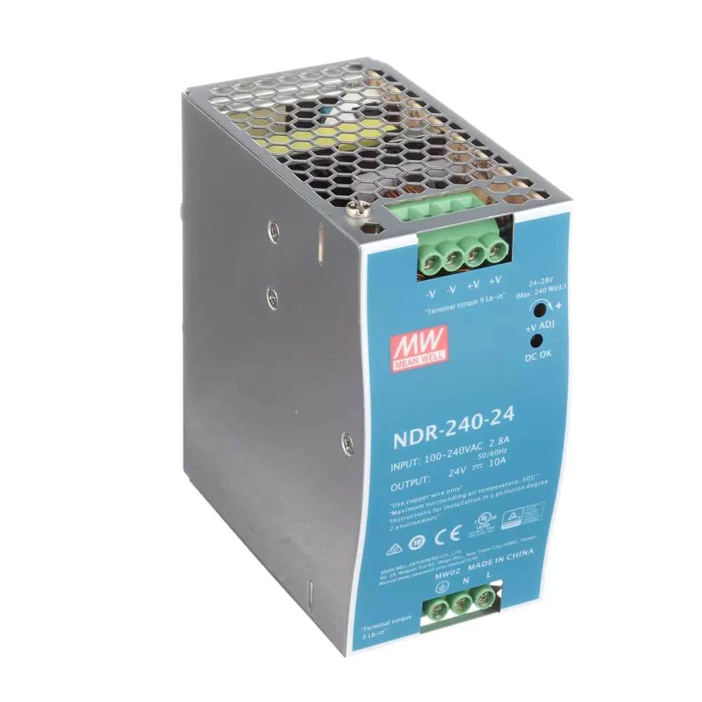 منبع تغذیه 24 ولت 10 آمپر NDR-240-24