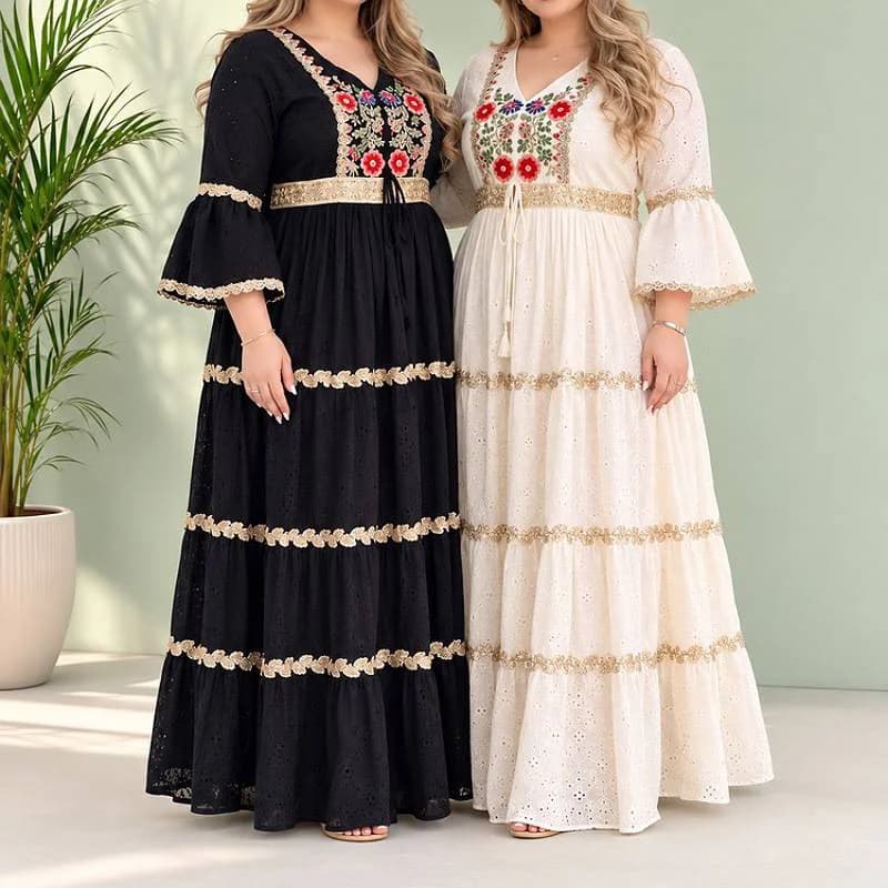 استایل تک ومزونی باپیراهن ساحلی (اورجینال)گلدوزی وارداتی هندی/کد29818
