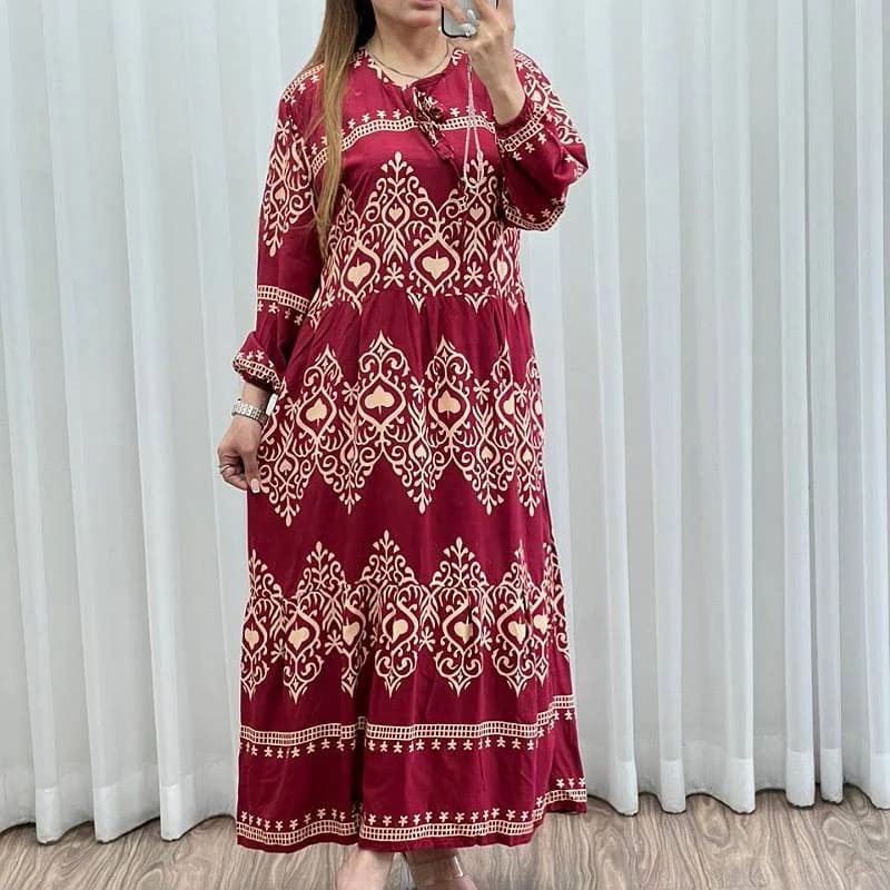 یه استایل راحت باپیراهن ساحلی نخی خارجی زنانه/کد290248 — تصویر ۶