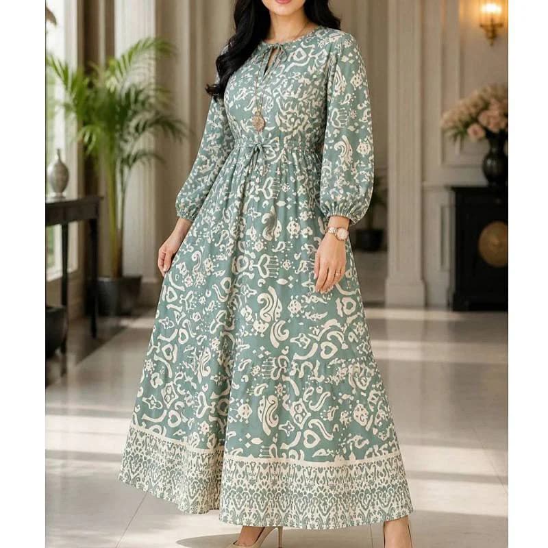 پیراهن ساحلی کرپ بوگاتی طرح سرخ پوستی/کد 29735 (حراج واقغی فقط 749000ت)