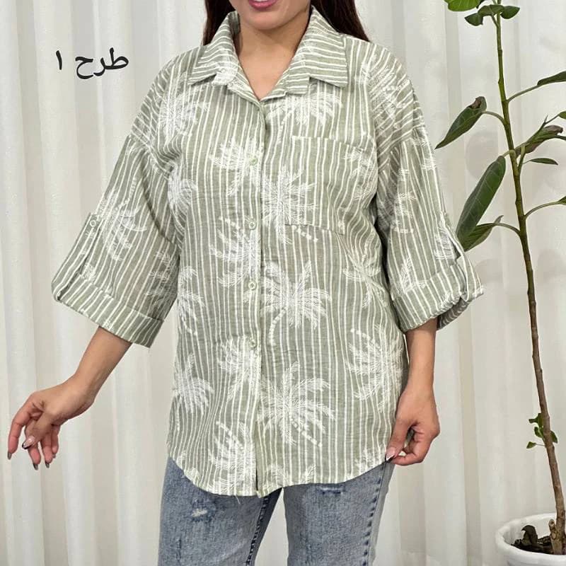 شومیزآستین پاکتی طرح نخل ترک/کد29277