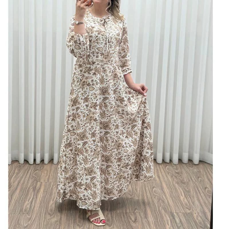 پیراهن ساحلی کرپ بوگاتی خارجی طرح کلوووش /کد29723 — تصویر ۶