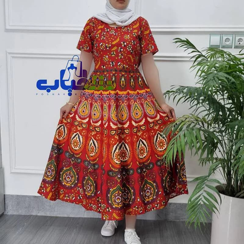 سارافن ساحلی لنگی آستین کوتاه نخ کتان وارداتی هندی_کد29721