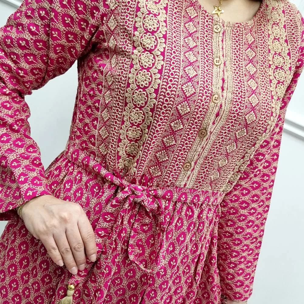 پیراهن ساحلی مجلسی خامه دوزی(اورجینال) هندی/کد29881 (تخفیف ویژه) — تصویر ۸