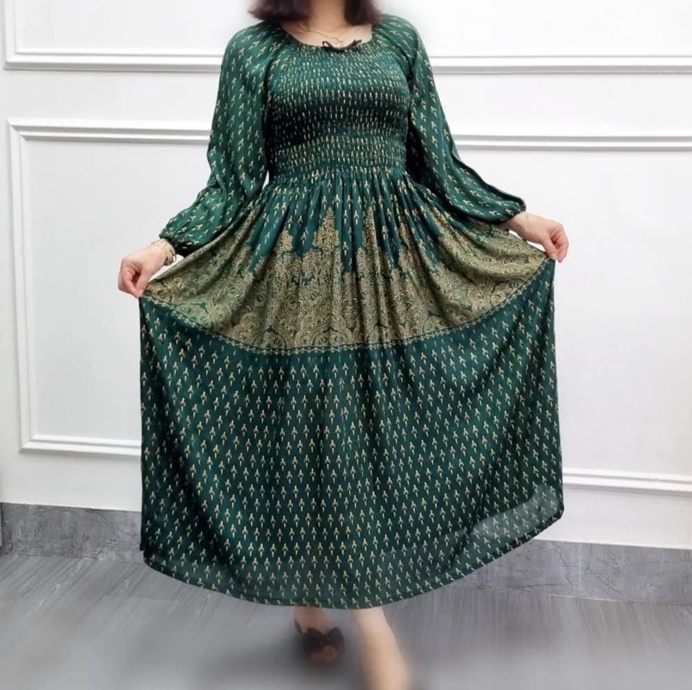 پیراهن ساحلی نخ کریشه (اورجینال)طلاکوب وارداتی هندی زنانه/کد29718 — تصویر ۶