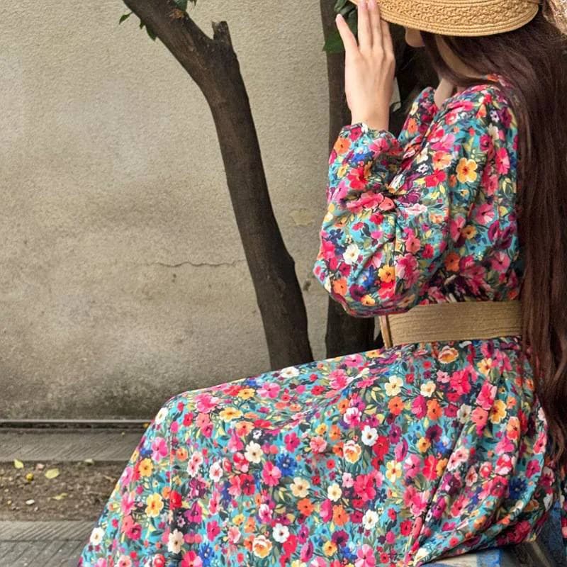 استایل شیک ومزونی باپیراهن ساحلی باکرپ بوگاتی طرح کلوووش/کد29504 — تصویر ۳