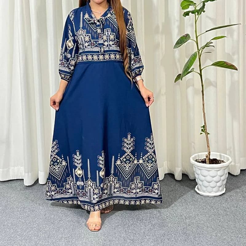 استایل شیک ومزونی باپیراهن ساحلی بوگاتی طرح کامپیوتری/کد29406 — تصویر ۲