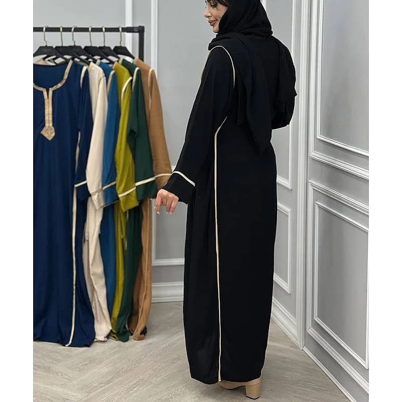 پیراهن ساحلی نخی یال دار یقه گلدوزی/کد29395 — تصویر ۷