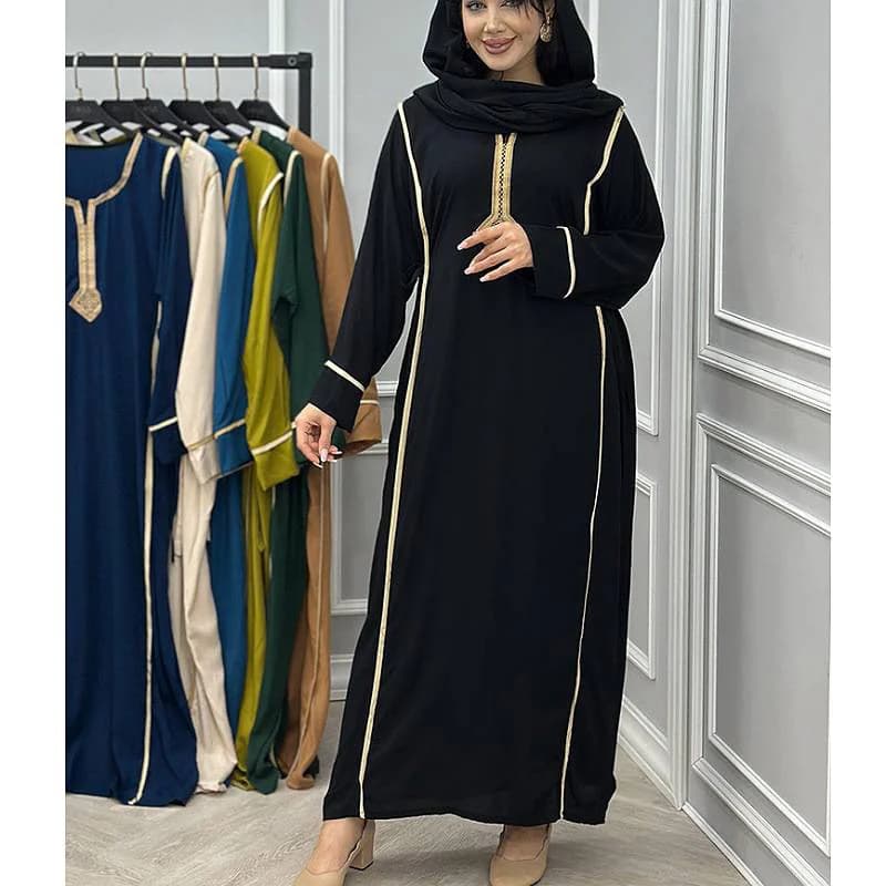 پیراهن ساحلی نخی یال دار یقه گلدوزی/کد29395