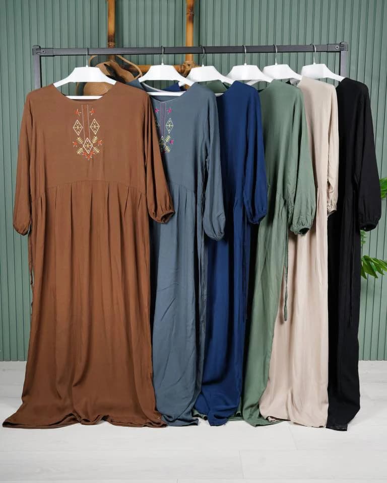 پیراهن ساحلی نخی گلدوزی شده زنانه /کد29394 — تصویر ۶