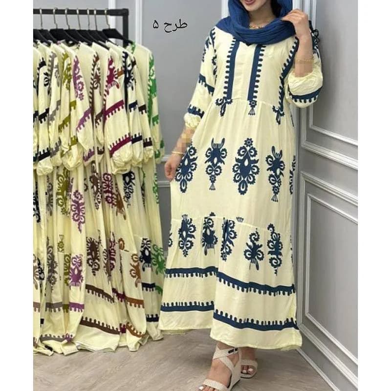 پیراهن ساحلی نخی باکیفیت(اورجینال) زنانه/کد29386 (تخفیف ویژه) — تصویر ۶