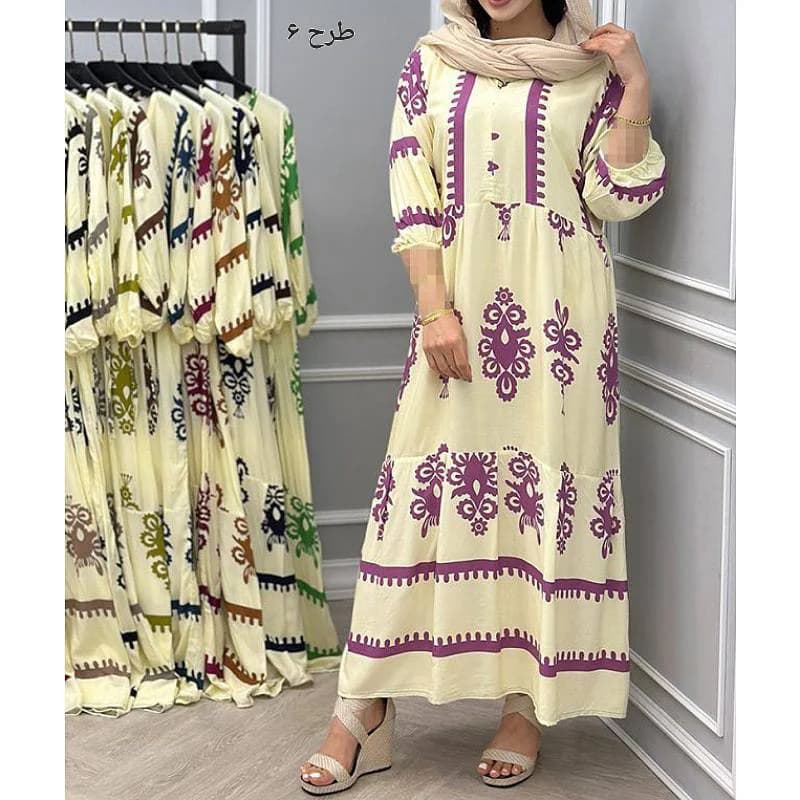 پیراهن ساحلی نخی باکیفیت(اورجینال) زنانه/کد29386 (تخفیف ویژه) — تصویر ۷
