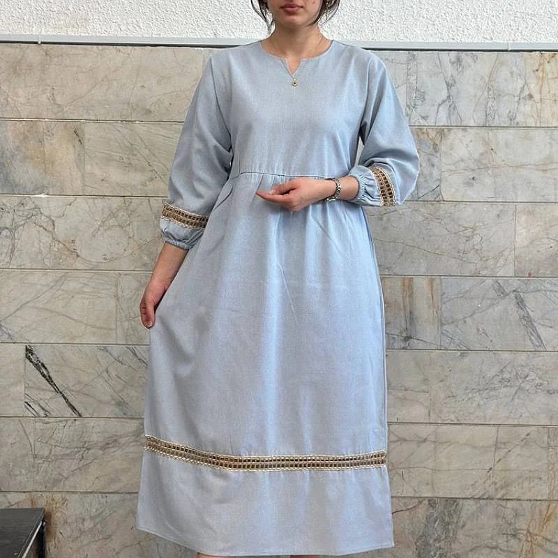 پیراهن ساحلی لینن سلی زنانه /کد29301 — تصویر ۶