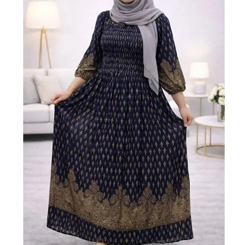 پیراهن ساحلی کریشه طلاکوب اورجینال وارداتی هندی/کد29283 — تصویر ۲
