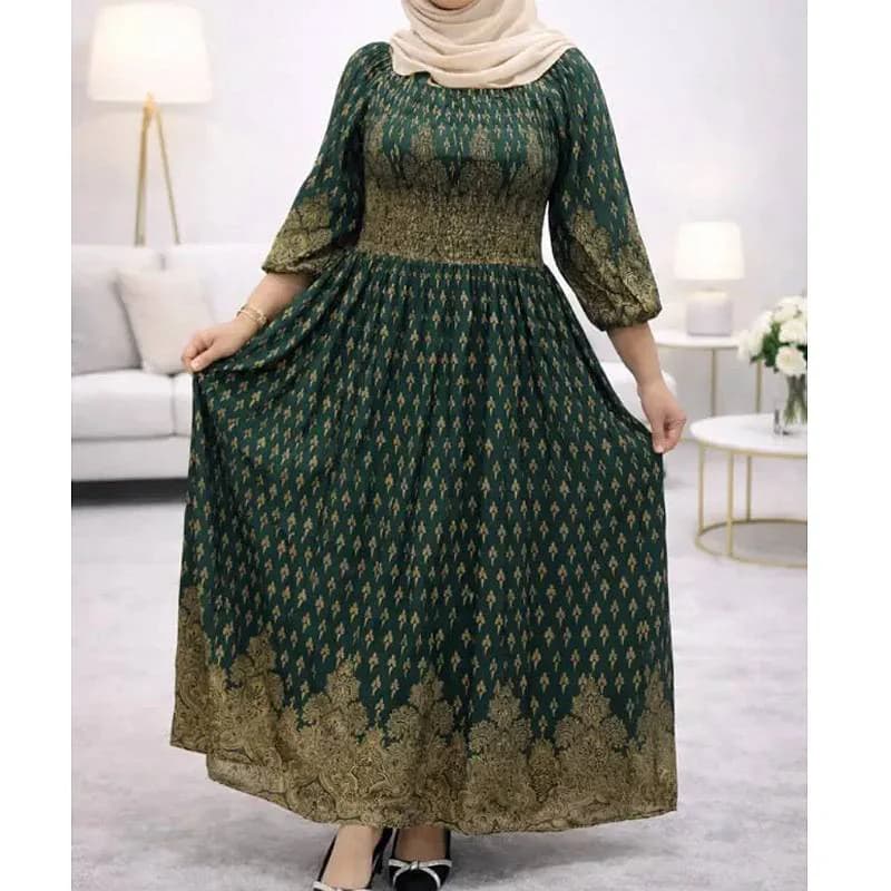پیراهن ساحلی کریشه طلاکوب اورجینال وارداتی هندی/کد29283 — تصویر ۶