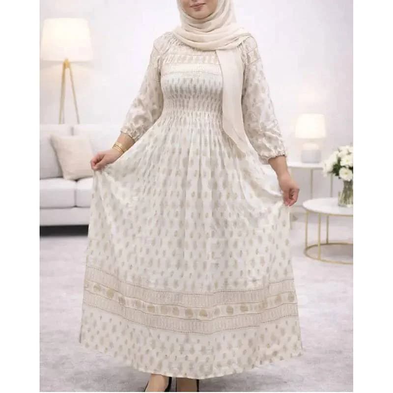 پیراهن ساحلی کریشه طلاکوب اورجینال وارداتی هندی/کد29283 — تصویر ۳