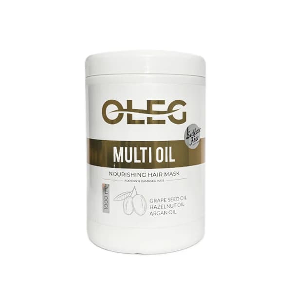 ماسک مو فری سولفات تقویت کننده اولگ مدل multi oil مناسب موهای آسیب دیده حجم 1000 میلی لیتر