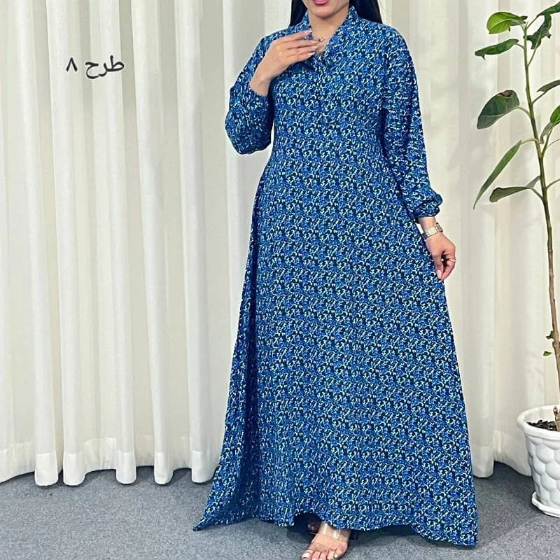 استایل شیک ومزونی باپیراهن ساحلی نخی ترک طرح کلوووش/کد29255 (تخفیف ویژه عیدقربان) — تصویر ۸