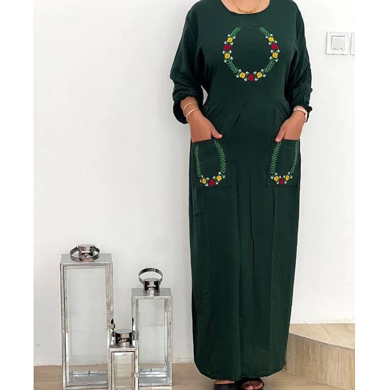 پیراهن ساحلی نخی گلدوزی شده زنانه /کد29253 (تخفیف ویژه عیدقربان) — تصویر ۴
